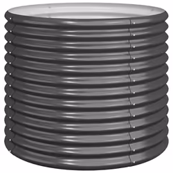 vidaXL Garden Planter Flower Pot Planter Pot Powder-coated Steel Raised Bed - anthracite, 80 x 80 x 68 cm