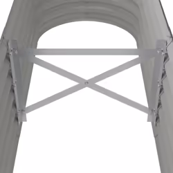 vidaXL Garden Planter Patio Flower Pot Raised Garden Bed Powder-coated Steel - grey, 152 x 40 x 36 cm - Additional view 3