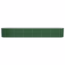 vidaXL Garden Planter Patio Flower Pot Raised Garden Bed Powder-coated Steel - green, 260 x 40 x 36 cm - Additional view 2