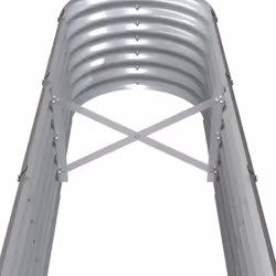 vidaXL Garden Planter Patio Flower Pot Raised Garden Bed Powder-coated Steel - grey, 260 x 40 x 36 cm - Additional view 4
