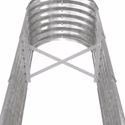 vidaXL Garden Planter Patio Flower Pot Raised Garden Bed Powder-coated Steel - silver, 260 x 40 x 36 cm - Additional view 4