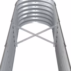 vidaXL Garden Planter Patio Flower Pot Raised Garden Bed Powder-coated Steel - grey, 332 x 40 x 36 cm - Additional view 4
