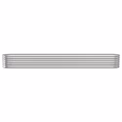 vidaXL Garden Planter Patio Flower Pot Raised Garden Bed Powder-coated Steel - silver, 332 x 40 x 36 cm - Additional view 2