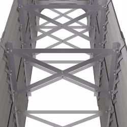 vidaXL Garden Planter Patio Flower Pot Raised Garden Bed Powder-coated Steel - grey, 224 x 40 x 68 cm - Additional view 3