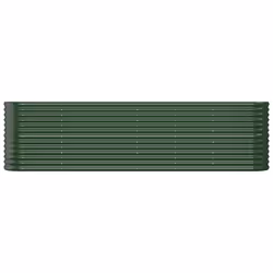 vidaXL Garden Planter Patio Flower Pot Raised Garden Bed Powder-coated Steel - green, 260 x 40 x 68 cm - Additional view 5