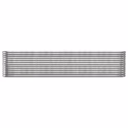 vidaXL Garden Planter Patio Flower Pot Raised Garden Bed Powder-coated Steel - silver, 332 x 40 x 68 cm - Additional view 2