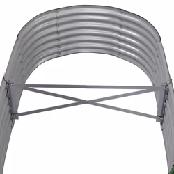 vidaXL Garden Planter Patio Flower Pot Raised Garden Bed Powder-coated Steel - green, 152 x 80 x 36 cm - Additional view 3