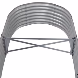 vidaXL Garden Planter Patio Flower Pot Raised Garden Bed Powder-coated Steel - grey, 152 x 80 x 36 cm