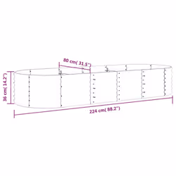 VidaXL 318919 planter Galvanized steel Grey - Additional view 6