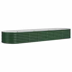 vidaXL Garden Planter Patio Flower Pot Raised Garden Bed Powder-coated Steel - green, 296 x 80 x 36 cm - Additional view 5