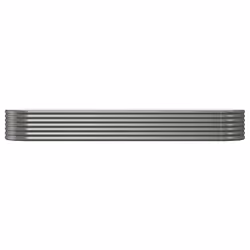 vidaXL Garden Planter Patio Flower Pot Raised Garden Bed Powder-coated Steel - grey, 296 x 80 x 36 cm - Additional view 2