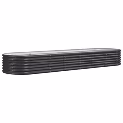 vidaXL Garden Planter Patio Flower Pot Raised Garden Bed Powder-coated Steel - anthracite, 296 x 80 x 36 cm - Additional view 5