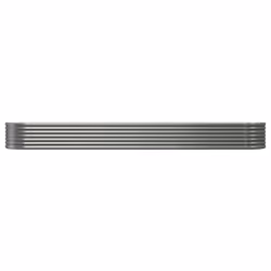 vidaXL Garden Planter Patio Flower Pot Raised Garden Bed Powder-coated Steel - grey, 368 x 80 x 36 cm - Additional view 2