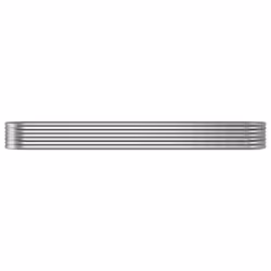 vidaXL Garden Planter Patio Flower Pot Raised Garden Bed Powder-coated Steel - silver, 368 x 80 x 36 cm - Additional view 2