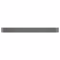 vidaXL Garden Planter Patio Flower Pot Raised Garden Bed Powder-coated Steel - grey, 440 x 80 x 36 cm - Additional view 2
