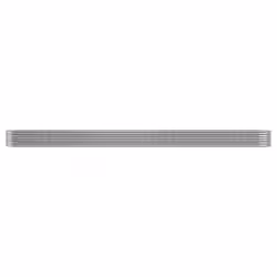vidaXL Garden Planter Patio Flower Pot Raised Garden Bed Powder-coated Steel - silver, 440 x 80 x 36 cm - Additional view 2