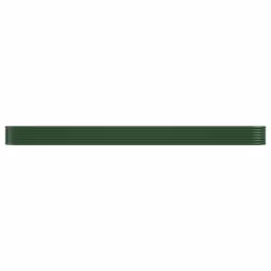 vidaXL Garden Planter Patio Flower Pot Raised Garden Bed Powder-coated Steel - green, 512 x 80 x 36 cm - Additional view 2