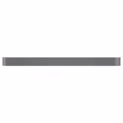 vidaXL Garden Planter Patio Flower Pot Raised Garden Bed Powder-coated Steel - grey, 512 x 80 x 36 cm - Additional view 2