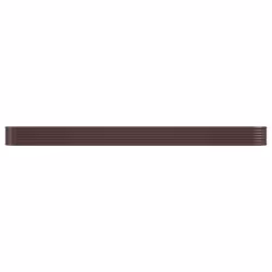 vidaXL Garden Planter Patio Flower Pot Raised Garden Bed Powder-coated Steel - brown, 512 x 80 x 36 cm - Additional view 2