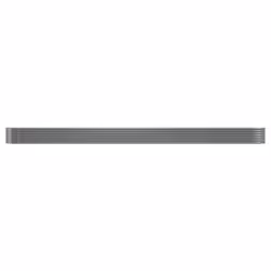 vidaXL Garden Planter Patio Flower Pot Raised Garden Bed Powder-coated Steel - grey, 620 x 80 x 36 cm - Additional view 2