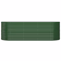 vidaXL Garden Planter Patio Flower Pot Raised Garden Bed Powder-coated Steel - green, 224 x 80 x 68 cm - Additional view 4