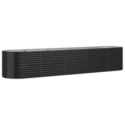 vidaXL Garden Planter Patio Flower Pot Raised Garden Bed Powder-coated Steel - anthracite, 368 x 80 x 68 cm