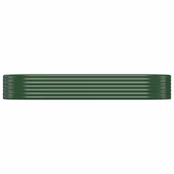 vidaXL Garden Planter Patio Flower Pot Raised Garden Bed Powder-coated Steel - green, 249 x 100 x 36 cm