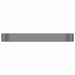 vidaXL Garden Planter Patio Flower Pot Raised Garden Bed Powder-coated Steel - grey, 322 x 100 x 36 cm