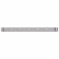 vidaXL Garden Planter Patio Flower Pot Raised Garden Bed Powder-coated Steel - silver, 507 x 100 x 36 cm