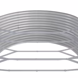 vidaXL Garden Planter Patio Flower Pot Raised Garden Bed Powder-coated Steel - silver, 544 x 100 x 36 cm - Additional view 4