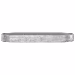 ) vidaXL Garden Planter Patio Flower Pot Raised Garden Bed Powder-coated Steel - Silver, 373 x 140 x 36 cm (L x W x H - Additional view 2
