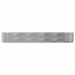 ) vidaXL Garden Planter Patio Flower Pot Raised Garden Bed Powder-coated Steel - Silver, 447 x 140 x 68 cm (L x W x H - Additional view 2