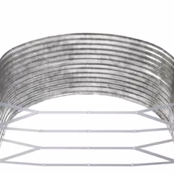 ) vidaXL Garden Planter Patio Flower Pot Raised Garden Bed Powder-coated Steel - Silver, 447 x 140 x 68 cm (L x W x H - Additional view 4