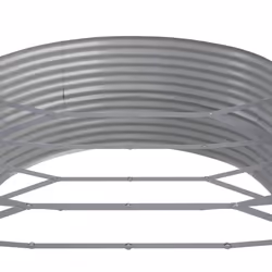 vidaXL Garden Planter Patio Flower Pot Raised Garden Bed Powder-coated Steel - silver, 584 x 140 x 68 cm - Additional view 5