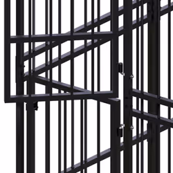 vidaXL Outdoor Dog Kennel Steel 5.53 m? Garden Patio Puppy Enclosure Dog House