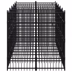 vidaXL Outdoor Dog Kennel Steel 9.22 m? Garden Patio Puppy Enclosure Dog House
