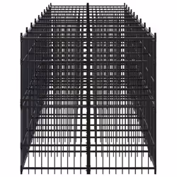vidaXL Outdoor Dog Kennel Steel 16.59 m? Garden Puppy Enclosure Dog House