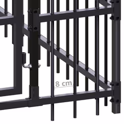 vidaXL Outdoor Dog Kennel with Roof Steel 5.53 m? Puppy Enclosure Dog House - Additional view 5