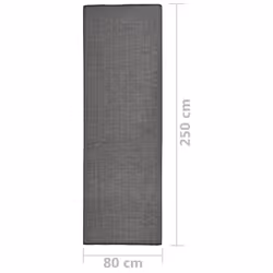 vidaXL Outdoor Flatweave Rug Patio Garden Runner Mat Area Rug Floor Carpet - grey, 80 x 250 cm - Additional view 5