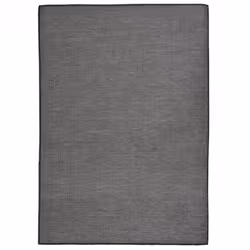 vidaXL Outdoor Flatweave Rug Patio Garden Runner Mat Area Rug Floor Carpet - grey, 140 x 200 cm