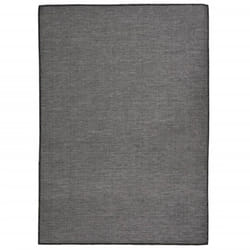 vidaXL Outdoor Flatweave Rug Patio Garden Runner Mat Area Rug Floor Carpet - grey, 140 x 200 cm