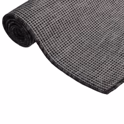 vidaXL Outdoor Flatweave Rug Patio Garden Runner Mat Area Rug Floor Carpet - grey, 160 x 230 cm - Additional view 2