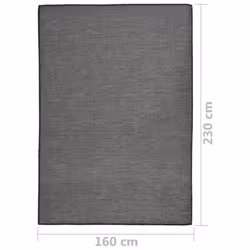 vidaXL Outdoor Flatweave Rug Patio Garden Runner Mat Area Rug Floor Carpet - grey, 160 x 230 cm - Additional view 5