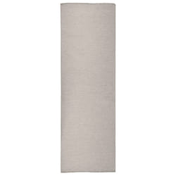 vidaXL Outdoor Flatweave Rug Patio Garden Runner Mat Area Rug Floor Carpet - taupe, 80 x 250 cm