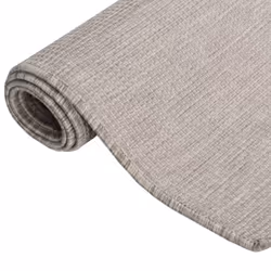 vidaXL Outdoor Flatweave Rug Patio Garden Runner Mat Area Rug Floor Carpet - taupe, 80 x 250 cm