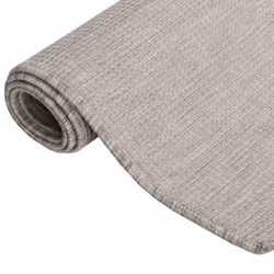 vidaXL Outdoor Flatweave Rug Patio Garden Runner Mat Area Rug Floor Carpet - taupe, 100 x 200 cm - Additional view 2