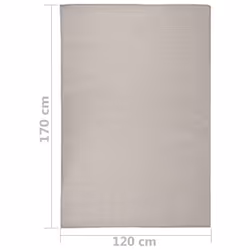 vidaXL Outdoor Flatweave Rug Patio Garden Runner Mat Area Rug Floor Carpet - taupe, 120 x 170 cm - Additional view 5