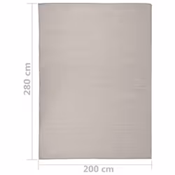 vidaXL Outdoor Flatweave Rug Patio Garden Runner Mat Area Rug Floor Carpet - taupe, 200 x 280 cm - Additional view 3