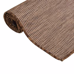 vidaXL Outdoor Flatweave Rug Patio Garden Runner Mat Area Rug Floor Carpet - brown, 160 x 230 cm - Additional view 2