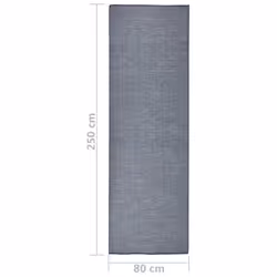 vidaXL Outdoor Flatweave Rug Patio Garden Runner Mat Area Rug Floor Carpet - blue, 80 x 250 cm - Additional view 3